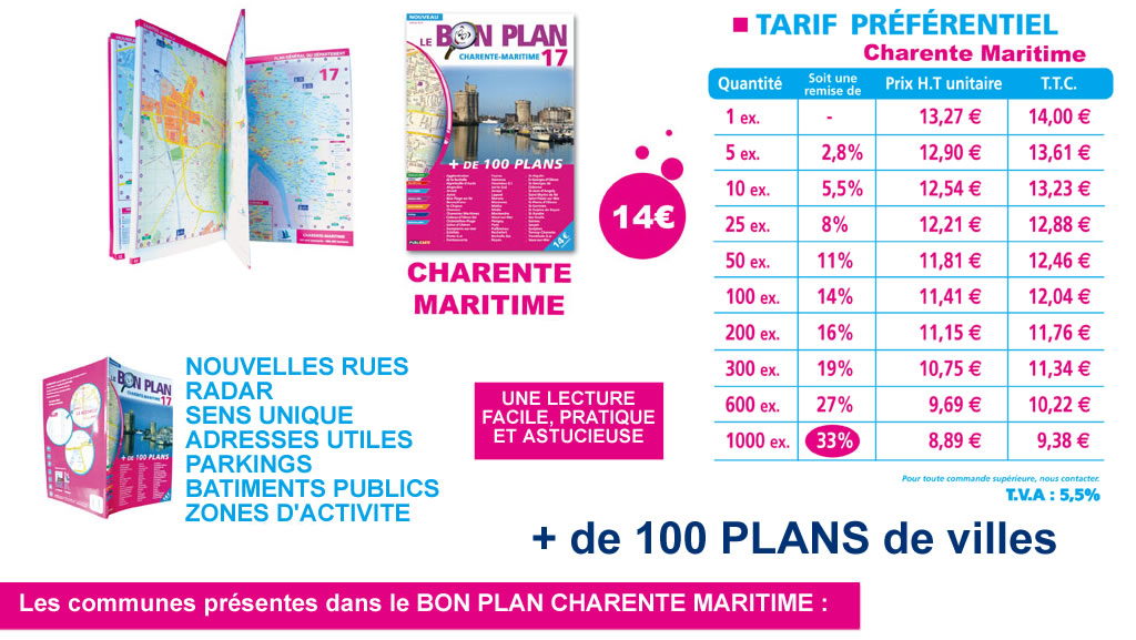 Tarifs Charente Maritime